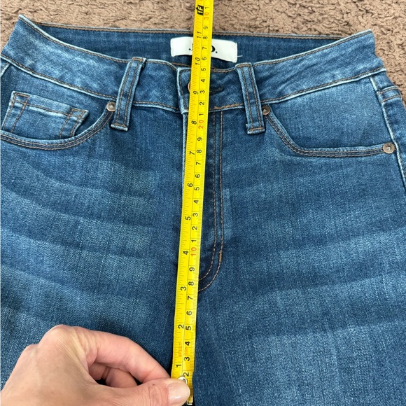 JBD Just Black Denim Jeans High Rise Skinny Raw Hem Medium Wash 25 - Picture 7 of 8